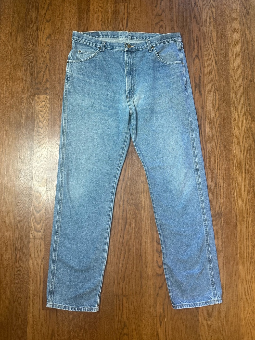 Wrangler Light Blue Classic Straight-Leg Jeans